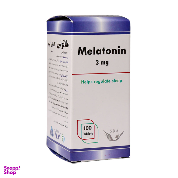 قرص تنظیم خواب ملاتونین 3 میلی گرم (Melatonin 3 mg) سیمرغ دارو عطار بسته 100 عددی