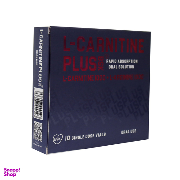 ویال خوراکی ال کارنیتین پلاس (L Carnitine Plus) بنیان سلامت کسری بسته 10 عددی