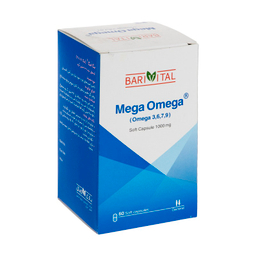 سافت ژل مگا امگا 9 7 6 3 (Mega Omega) باریویتال بسته 60 عددی