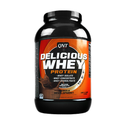 پودر پروتیین وی دلیشس وی (Delicious Whey) کیو ان تی طعم شکلات بلژیکی وزن 1 کیلو گرم