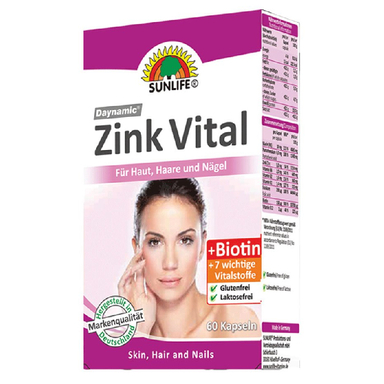 کپسول زینک ویتال (Zinc Vital) سان لایف بسته 60 عددی