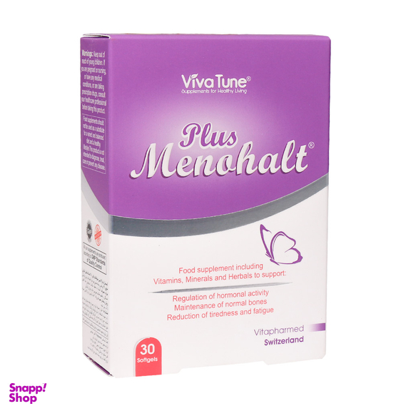 سافت ژل مولتی ویتامین های بانوان منوهالت پلاس (Menohalt Plus) ویوا تیون بسته 30 عددی