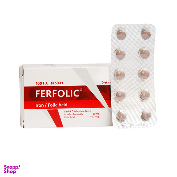 قرص آهن فرفولیک الحاوی بسته 100 عددی