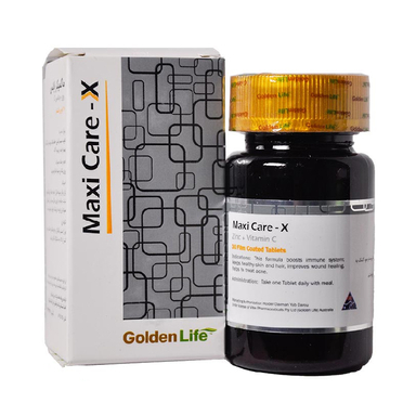 قرص مکسی کر ایکس حاوی زینک و ویتامین سی (Maxi Care X Zinc plus vitamin C) گلدن لایف