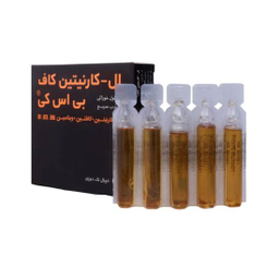 ویال خوراکی ال کارنیتین کاف (L Carnitine Caff) بنیان سلامت کسری بسته 10 عددی
