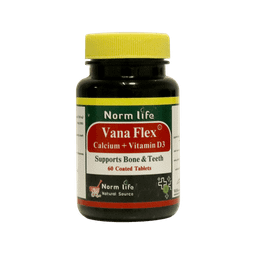 قرص کلسیم و ویتامین د3 وانا فلکس (Vana Flex Calcium Plus Vitamin D3) نورم لایف بسته 60 عددی
