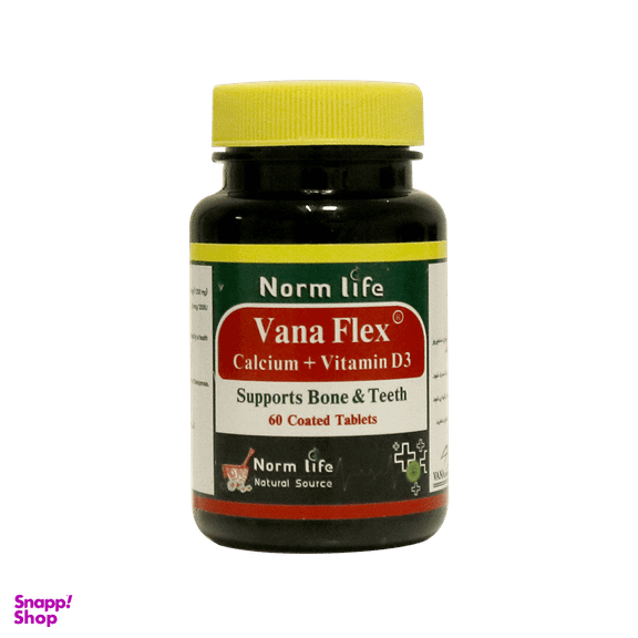 قرص کلسیم و ویتامین د3 وانا فلکس (Vana Flex Calcium Plus Vitamin D3) نورم لایف بسته 60 عددی