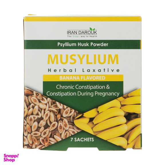 ساشه ضد یبوست موسیلیوم (Musylium) ایران داروک طعم موزی بسته 7 عددی