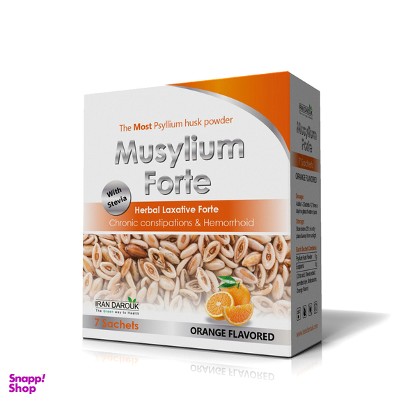 ساشه ضد یبوست موسیلیوم (Musylium) ایران داروک طعم پرتقال بسته 7 عددی