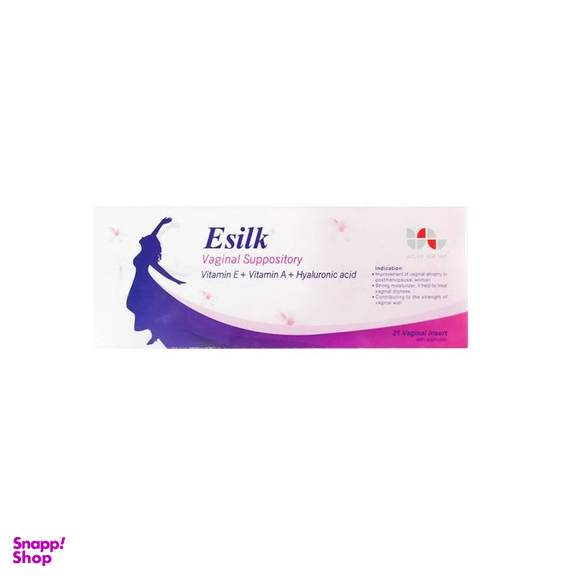 شیاف واژینال ایسیلک (Esilk Vaginal Suppository) شرکت دارویی آیلار طب یاس تعداد 21 عدد