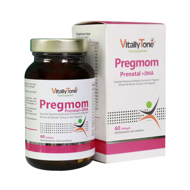 سافت ژل مولتی ویتامین دوران بارداری و شیردهی پرگمام (Pregmom) ویتالی تون بسته 60 عددی