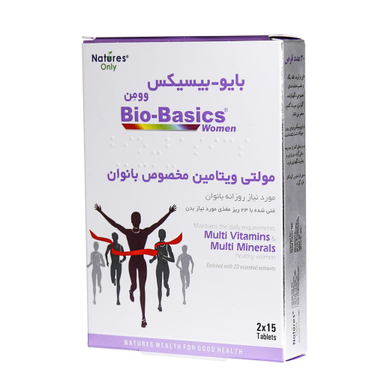 قرص مولتی ویتامین خانم ها بایوبیسیکس نیچرز انلی بسته 30 عددی