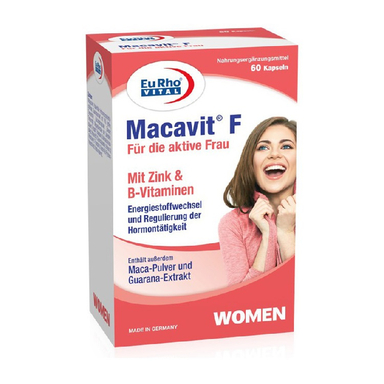 کپسول مخصوص خانم ها ماکاویت اف (Macavit F) یورو ویتال تعداد 60 عدد