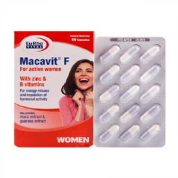 کپسول مخصوص خانم ها ماکاویت اف (Macavit F) یورو ویتال تعداد 60 عدد