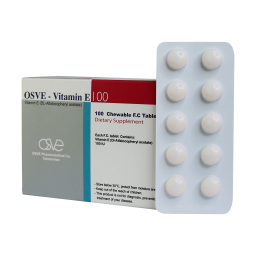 قرص ویتامین ای 100 (Vitamin E 100) شرکت اسوه بسته 100 عددی