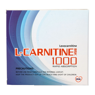 مکمل ال کارنیتین بی اس کی 500 (L Carnitine BSK 500) بنیان سلامت کسری بسته 10 عددی
