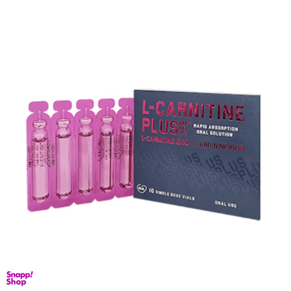 ویال خوراکی ال کارنیتین پلاس (L Carnitine Plus) بنیان سلامت کسری طعم پرتقال بسته 10 عددی