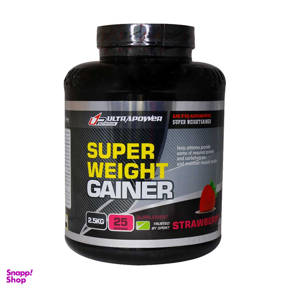 پودر سوپر ویت گینر اولترا پاور (Ultra Power Super Weight Gainer) پگاه طعم توت فرنگی حجم 2.5 کیلوگرم