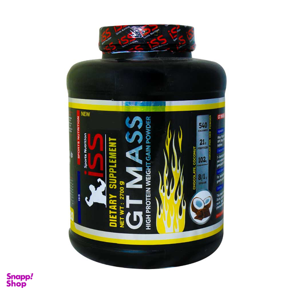 پودر جی تی مس (GT Mass) آی اس اس طعم شکلات نارگیل حجم 2700 گرم