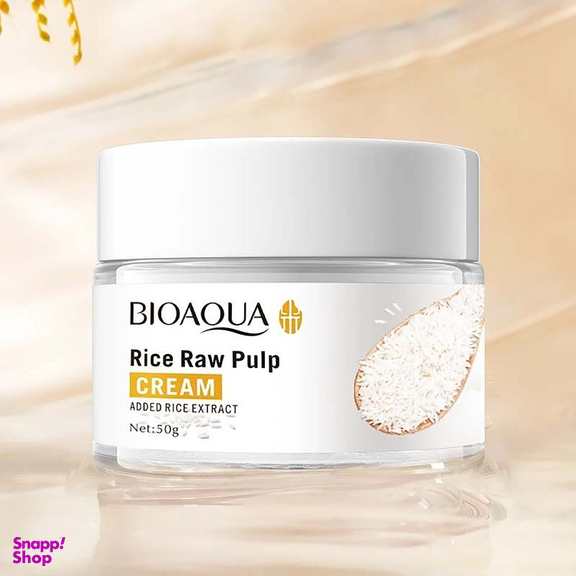 کرم مرطوب کننده بایوآکوا (BioAqua) مدل Rice Raw Pulp حجم 50 میلی لیتر
