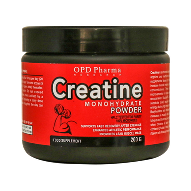 پودر کراتین مونوهیدرات (Creatine Monohydrate) او پی دی فارما حجم 200 گرم