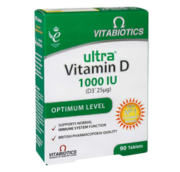 قرص اولترا ویتامین د 1000 میلی گرم ویتابیوتیکس بسته 90 عددی