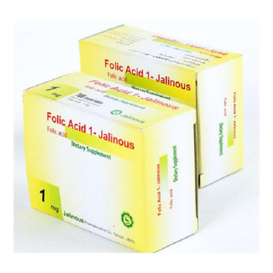 قرص فولیک اسید 1 میلی گرم (Folic Acid 1 mg) جالینوس بسته 100 عددی
