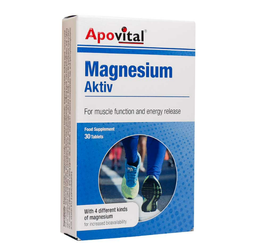 قرص منیزیم اکتیو (Magnesium Aktiv) آپوویتال بسته 30 عددی