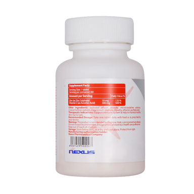 قرص زینک پلاس ویتامین سی (Zinc Plus Vitamin C) نکستایل بسته 60 عددی