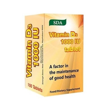 قرص ویتامین د3 1000 (Vitamin D3 1000 IU) سیمرغ دارو عطار بسته 100 عددی
