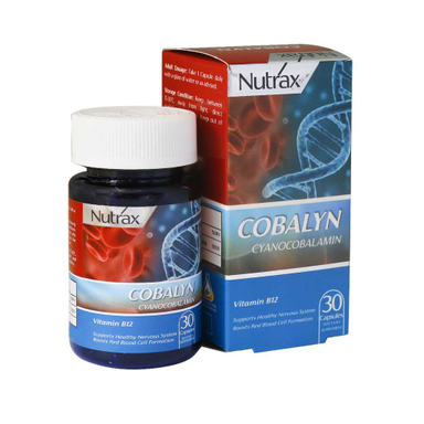 کپسول ویتامین ب 12 کوبالین (Cobalyn) نوتراکس بسته 30 عددی
