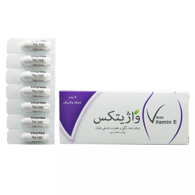 شیاف بهداشت بانوان واژیتکس (Vagitex) سبز دارو بسته 7 عددی