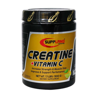 پودر کراتین و ویتامین سی ساپلند (Suppland Creatine Plus Vitamin C) ساپلند نوتریشن طعم لیمو وزن 500 گرم