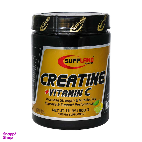 پودر کراتین و ویتامین سی ساپلند (Suppland Creatine Plus Vitamin C) ساپلند نوتریشن طعم لیمو وزن 500 گرم