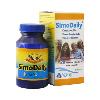 قرص مولتی ویتامینهای عمومی سیمودیلی (Simo Daily) سیمرغ دارو عطار بسته 60 عددی