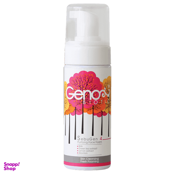 فوم شستشوی صورت ژنو بایوتیک (Geno Biotic) مدل SeboGen حجم 150 میلی‌لیتر