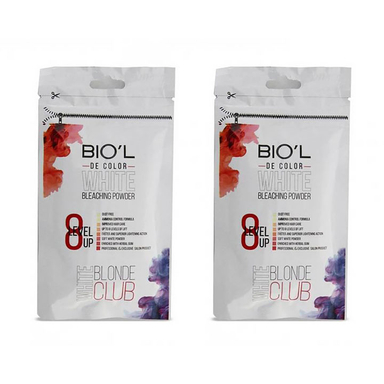 پودر دکلره بیول (Biol) مدل Blonde Club رنگ سفید وزن 50 گرم بسته 2 عددی