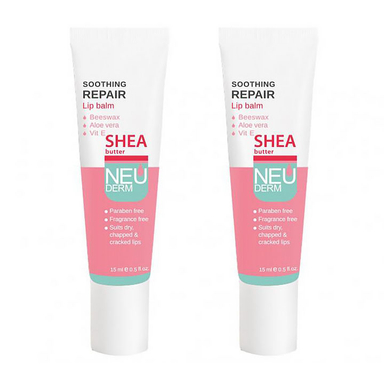 بالم لب نیودرم (Neuderm) مدل Soothing Repair حجم 15 میلی‌لیتر بسته 2 عددی