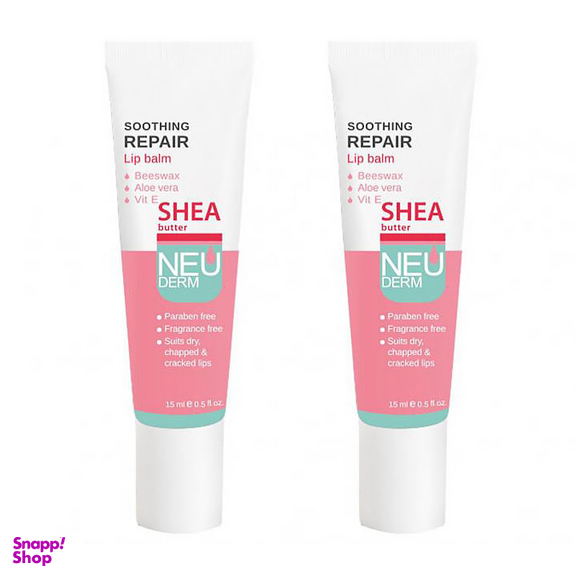 بالم لب نیودرم (Neuderm) مدل Soothing Repair حجم 15 میلی‌لیتر بسته 2 عددی