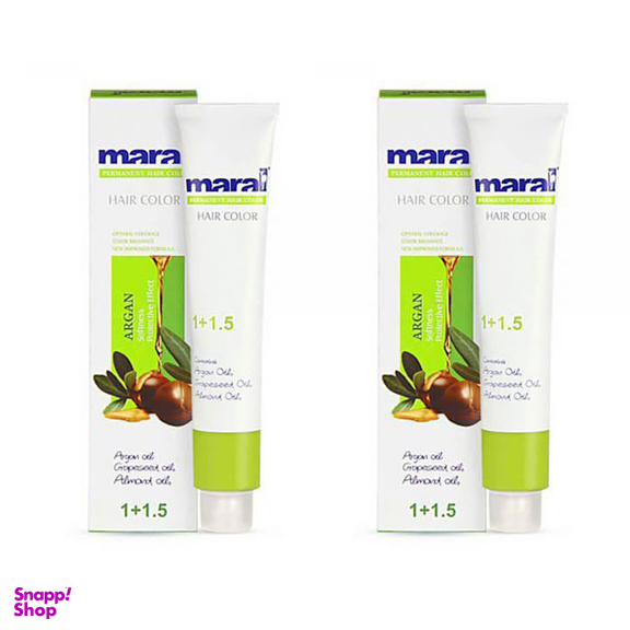 رنگ مو مارال (Maral) شماره 8.1 حجم 100 میلی لیتر رنگ بلوند دودی روشن بسته 2 عددی