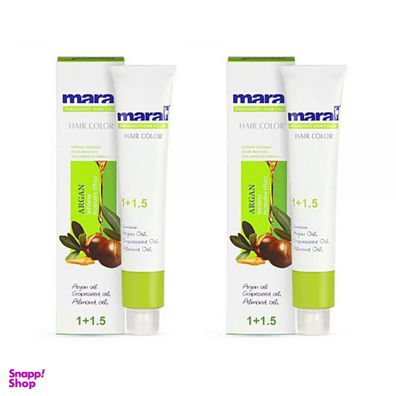 رنگ مو مارال (Maral) شماره 1.1 حجم 100 میلی لیتر رنگ مشکی پر کلاغی بسته 2 عددی