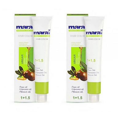 رنگ مو مارال (Maral) شماره 2.0 حجم 100 میلی‌ لیتر رنگ مشکی قهوه‌ ای بسته 2 عددی