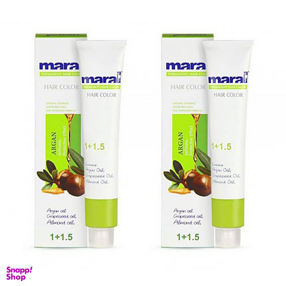 رنگ مو مارال (Maral) شماره 2.0 حجم 100 میلی‌ لیتر رنگ مشکی قهوه‌ ای بسته 2 عددی