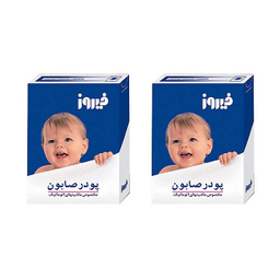 پودر صابون فیروز (Firooz) مناسب برای ماشین لباسشویی وزن 400 گرم بسته 2 عددی
