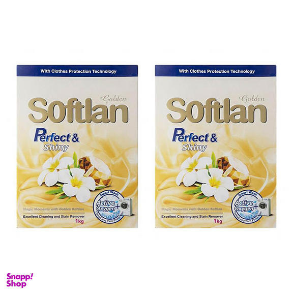 پودر ماشین لباسشویی سافتلن سری Gold Selection مدل Perfect And Shine حجم 500 گرم بسته 2 عددی