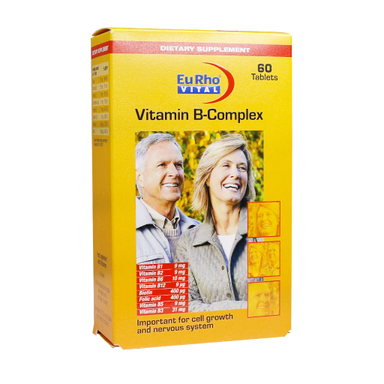 قرص ویتامین ب کمپلکس یورو ویتال (Eurho Vital) بسته 60 عددی