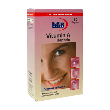 کپسول ویتامین آ یورو ویتال (Eurho Vital) بسته 60 عددی