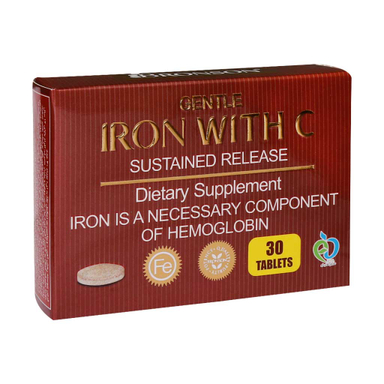 قرص پیوسته رهش آهن و ویتامین سی (Gentle Iron with Vitamin C) برونسون بسته 30 عددی