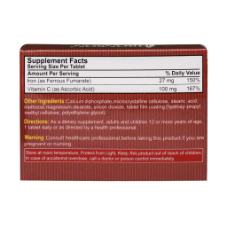 قرص پیوسته رهش آهن و ویتامین سی (Gentle Iron with Vitamin C) برونسون بسته 30 عددی