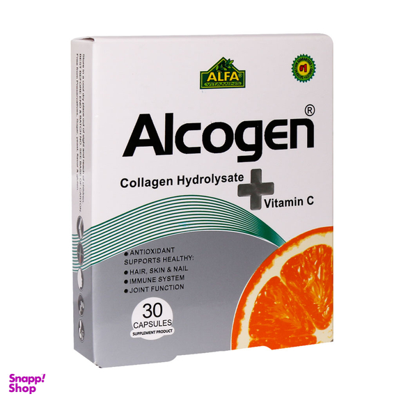 کپسول جوان کننده و ضد چروک آلکوژن (Alcogen) شرکت آریان سنا بسته 30 عددی